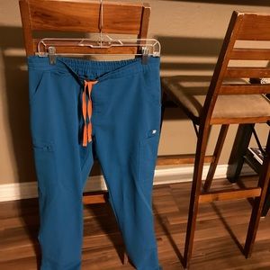Caribbean blue figs scrubs pants size medium